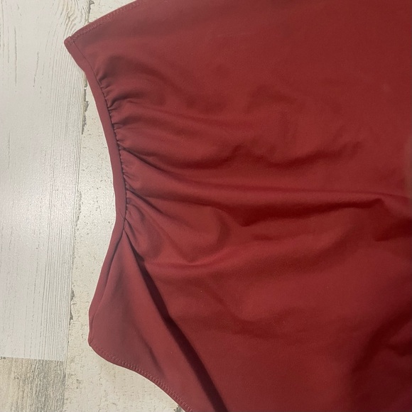 Free People Somethin Bout You Bodysuit Puff Sleeve Russet Acorn Brown size L - Picture 4 of 7